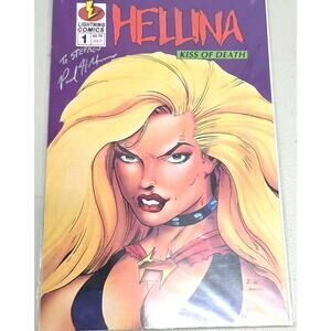 Hellina Kiss of Death #1 1995 Signed Paul Abrams Lightning Comics NM
